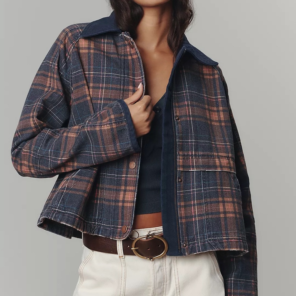 NWT ANTHRO The Lexie Cropped Workwear Jacket by Pilcro, Small
